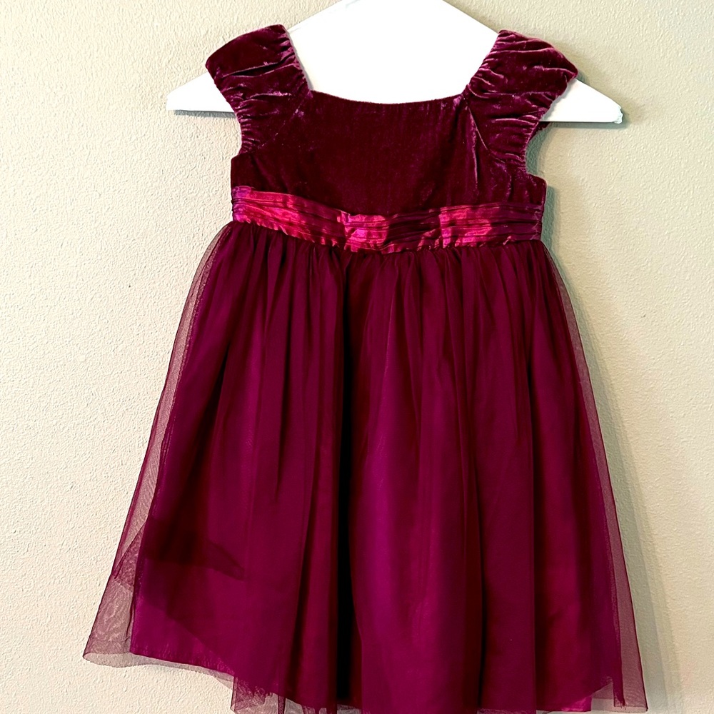 Dress 5T velvet top with tulle bottom -